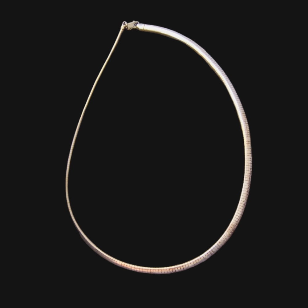 Vintage Sterling Silver Italian 18 Inch Omega Chain Necklace - Picture 3 of 10